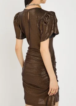 Como metallic jersey mini dress