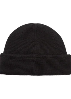 Compass logo-appliquéd ribbed cotton-knit beanie