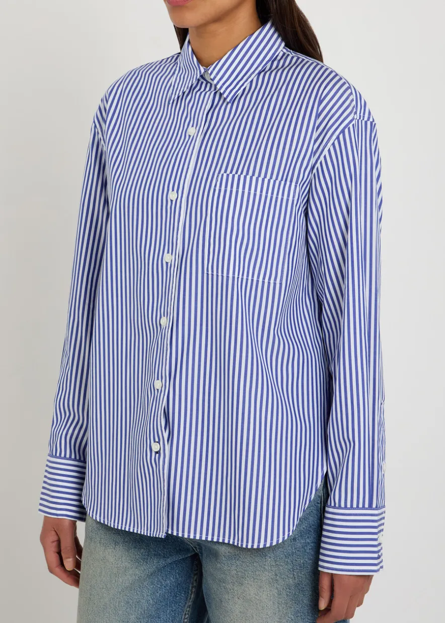 Connie striped cotton-poplin shirt