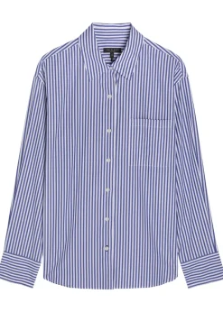 Connie striped cotton-poplin shirt