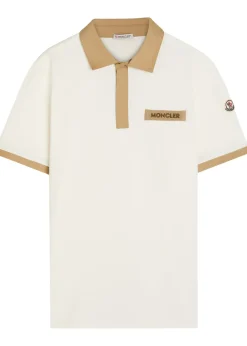 Contrasting-trim piqué cotton polo shirt