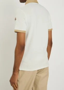 Contrasting-trim piqué cotton polo shirt