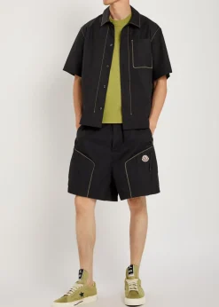 Contrast-stich cotton-poplin shirt