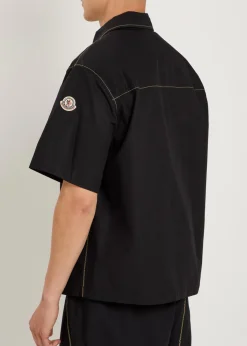 Contrast-stich cotton-poplin shirt