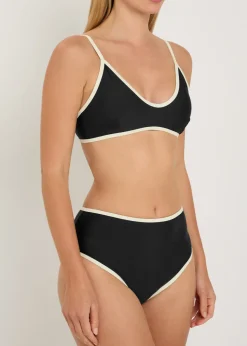 Contrast-trim bikini