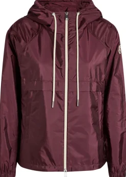 Coquelicot hooded shell jacket
