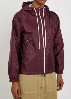 Coquelicot hooded shell jacket
