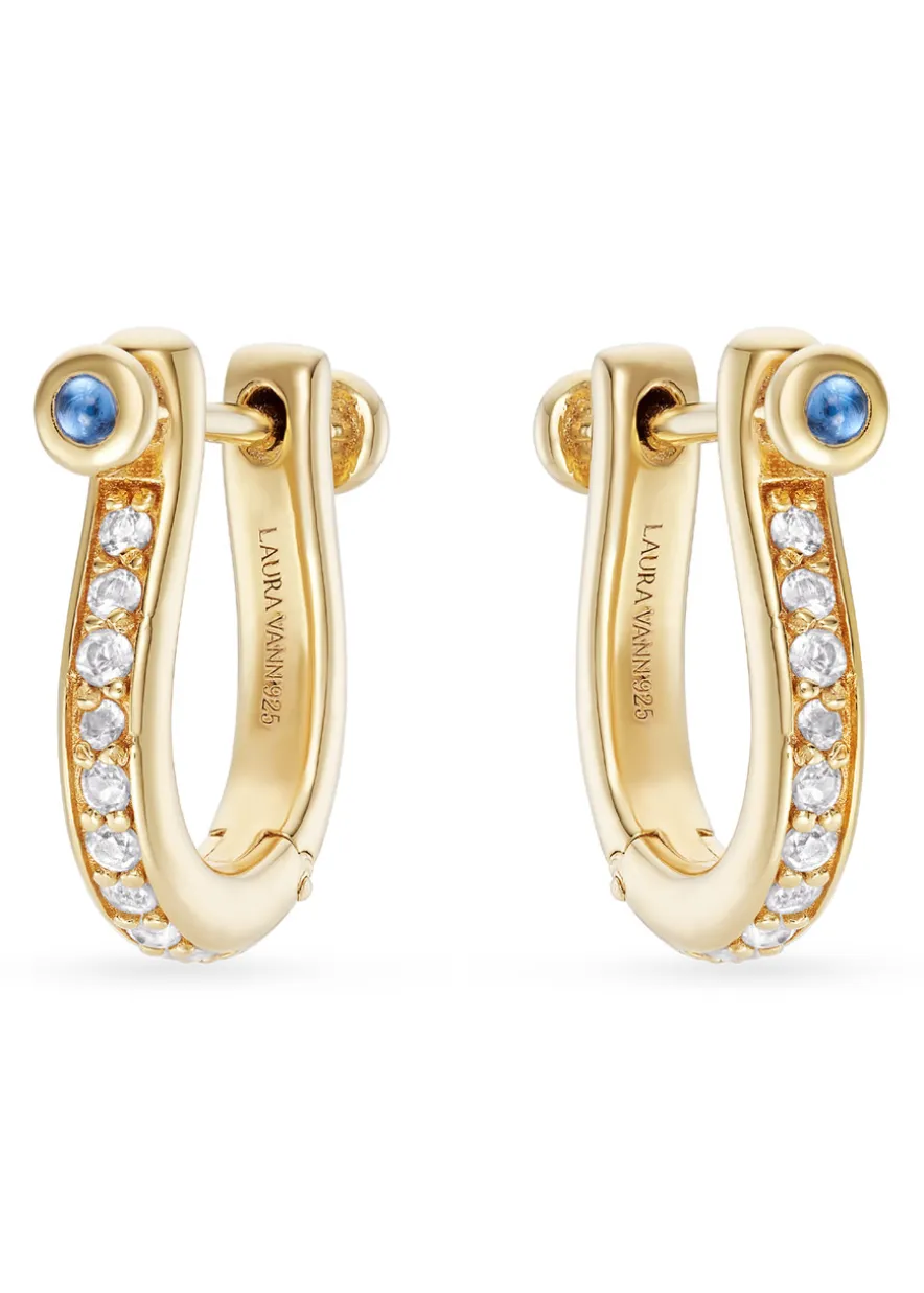 Cora 14kt gold vermeil hoop earrings