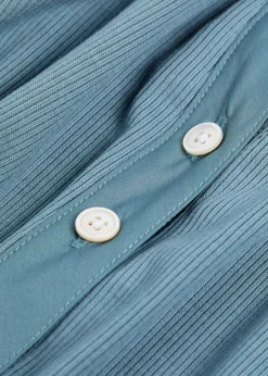 Coralee ribbed stretch-cotton top