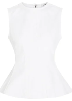Corbin peplum-hem denim top