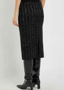 Corbin sequin-embellished knit midi skirt