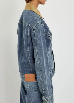 Corduroy Collar denim jacket