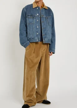 Corduroy Collar denim jacket