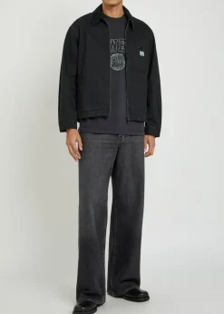 Corduroy-trimmed denim jacket