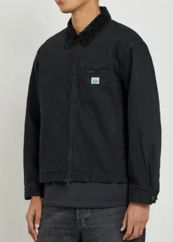 Corduroy-trimmed denim jacket