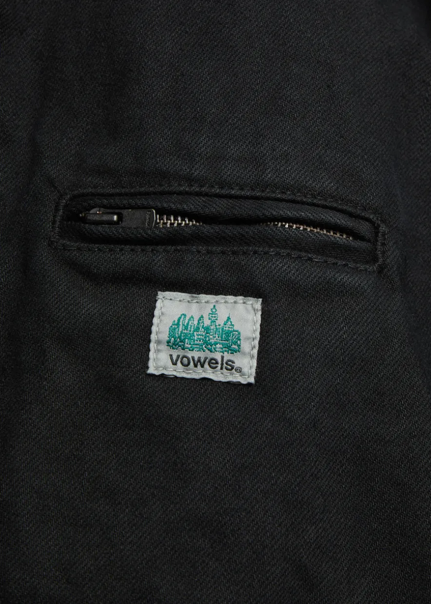 Corduroy-trimmed denim jacket