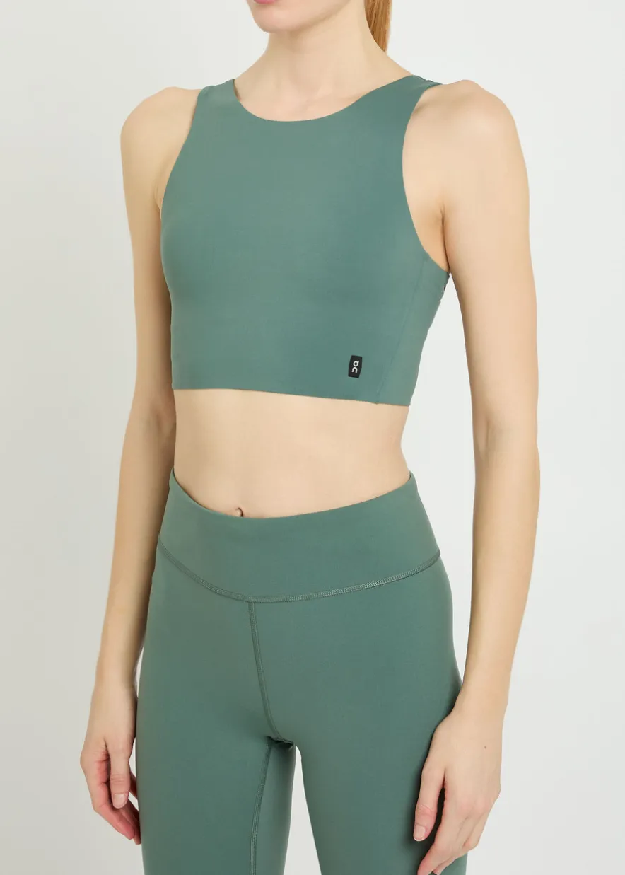 Core 2 in 1 stretch-jersey crop top