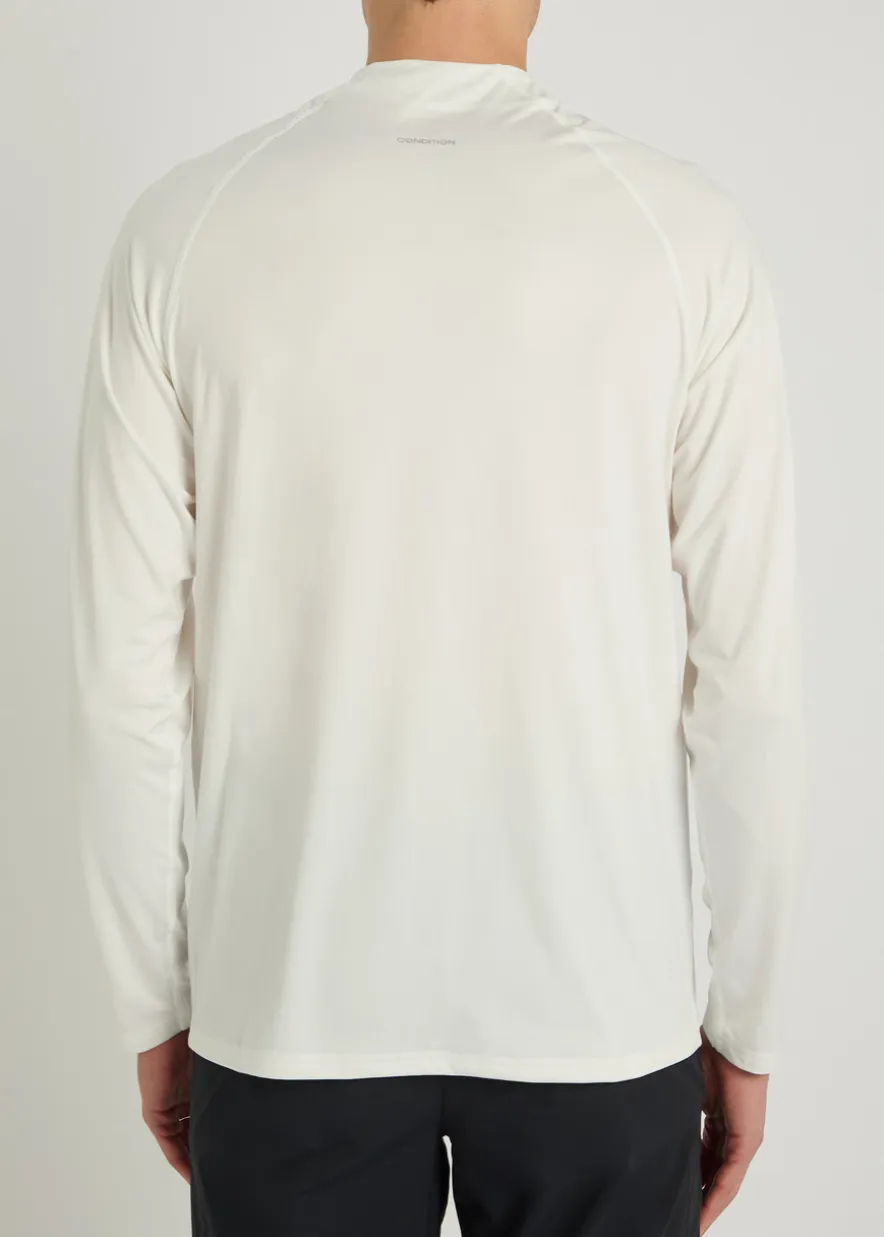 Core quarter-zip stretch-jersey top