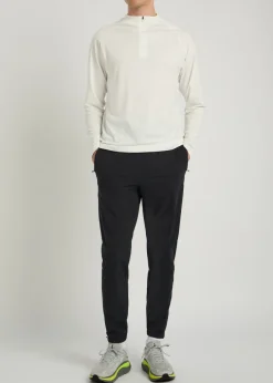 Core quarter-zip stretch-jersey top