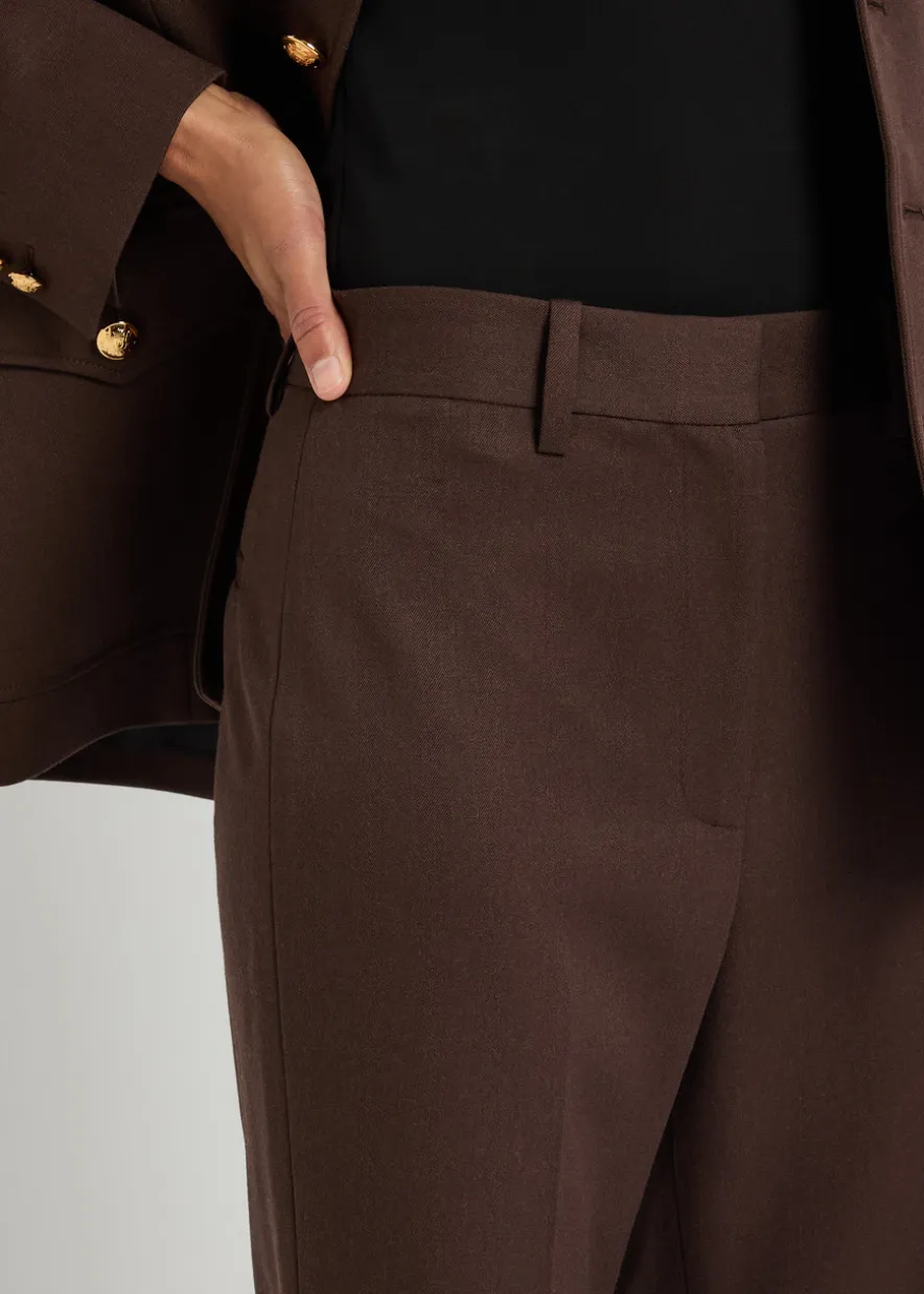 Corette straight-leg wool trousers