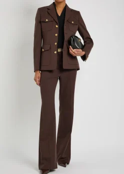 Corette straight-leg wool trousers