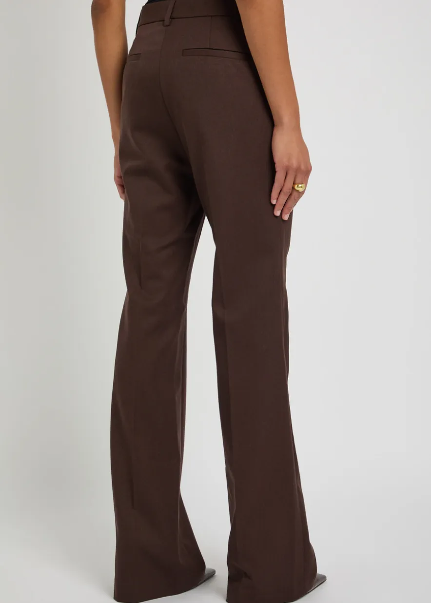 Corette straight-leg wool trousers