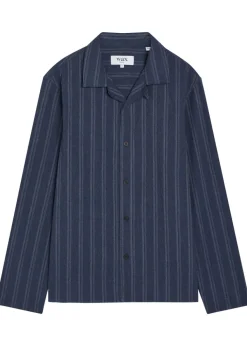 Corey striped cotton-blend shirt