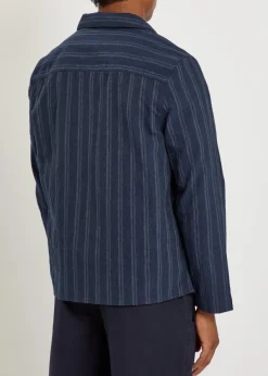 Corey striped cotton-blend shirt