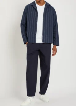 Corey striped cotton-blend shirt