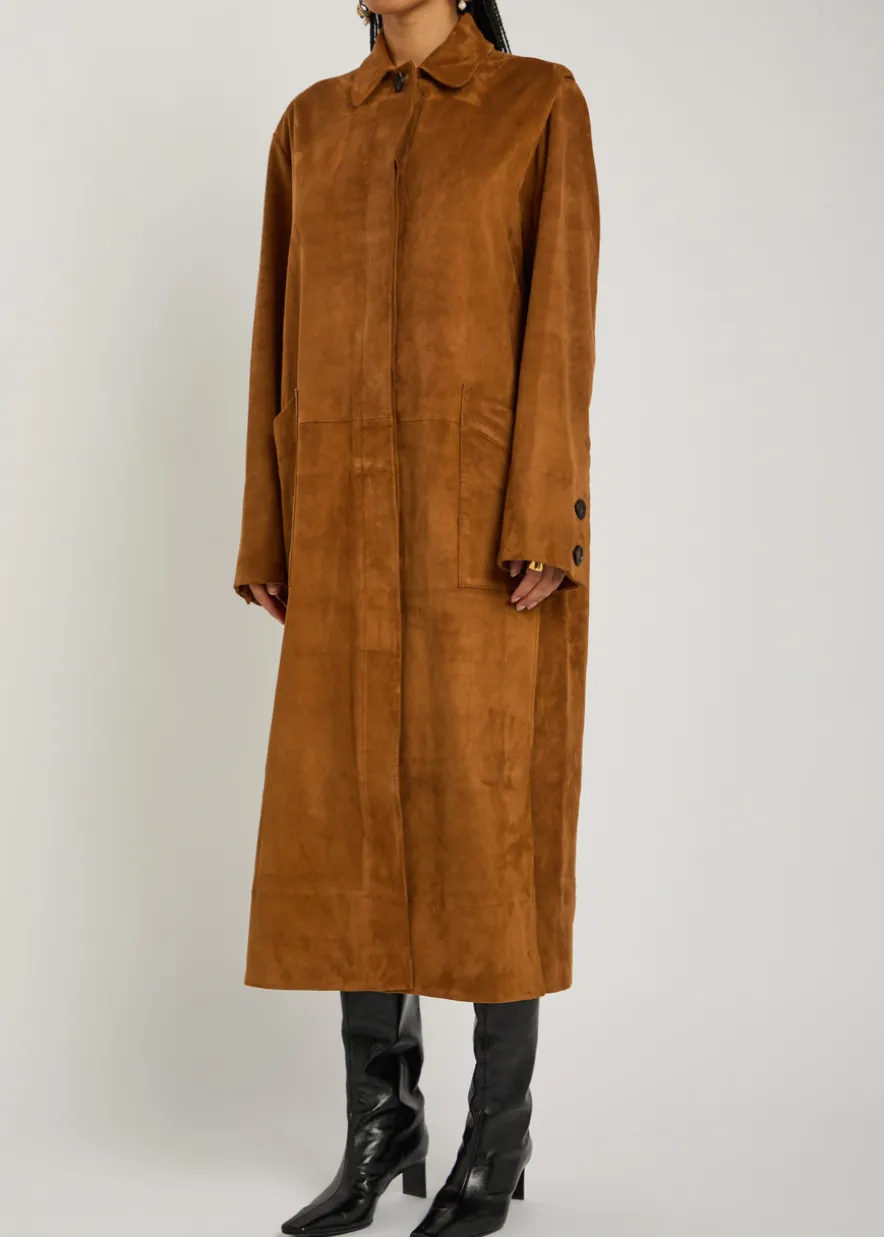 Corleone suede trench coat