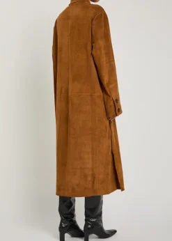 Corleone suede trench coat