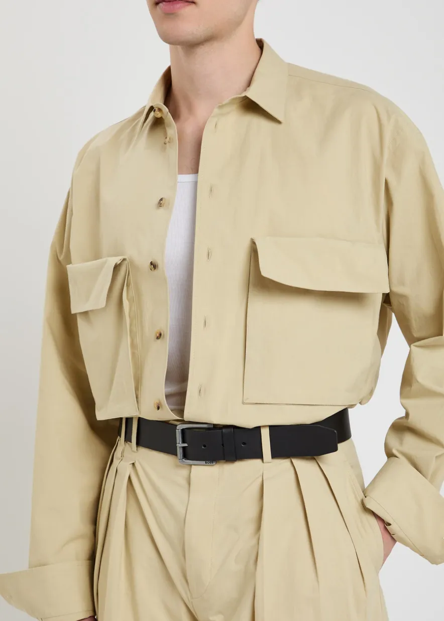 Cornelius patch-pockets cotton shirt