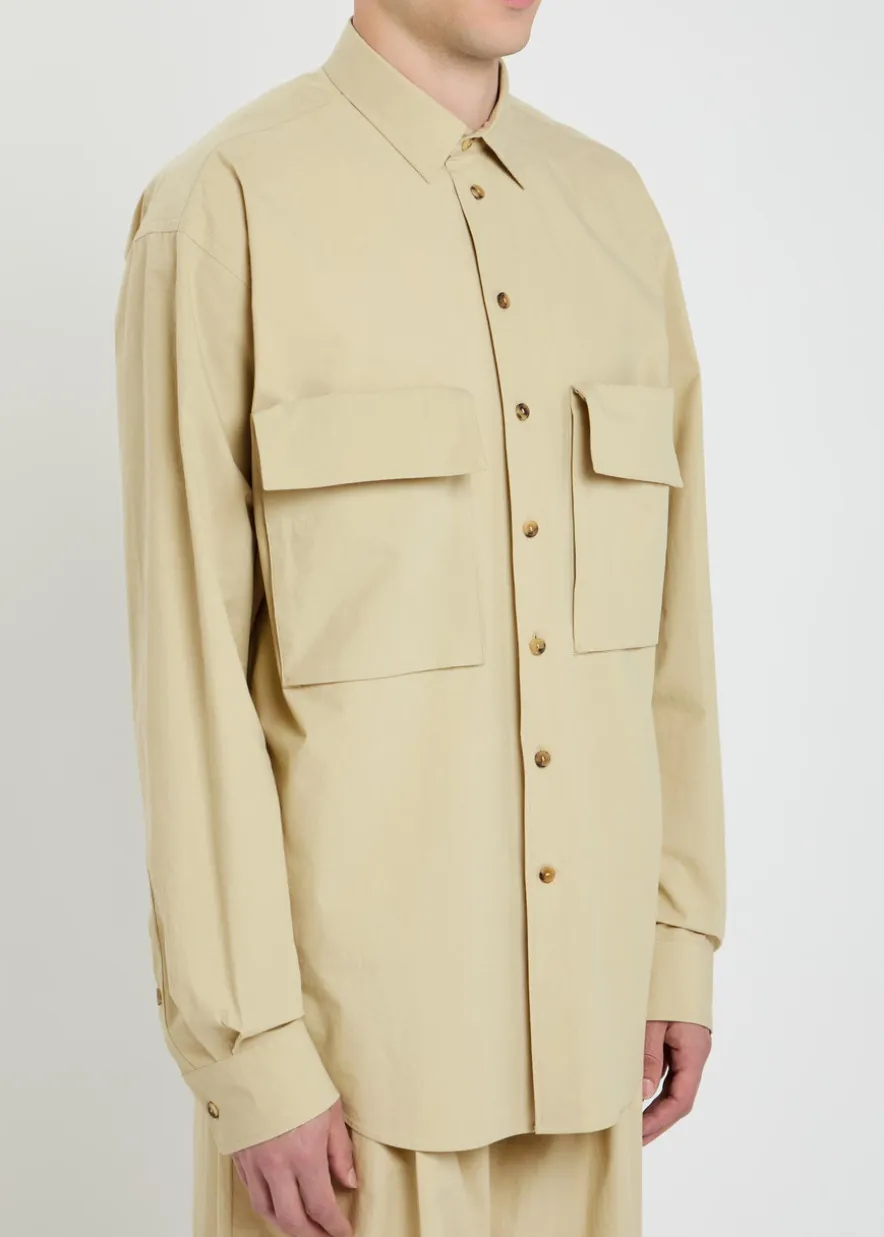 Cornelius patch-pockets cotton shirt
