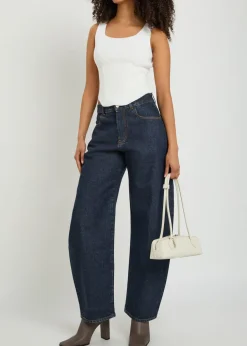 Corset fine-knit wool-blend vest top