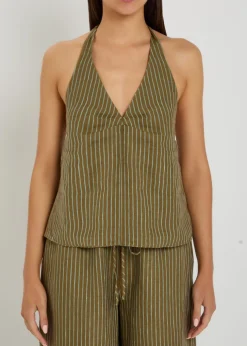Corso striped linen top