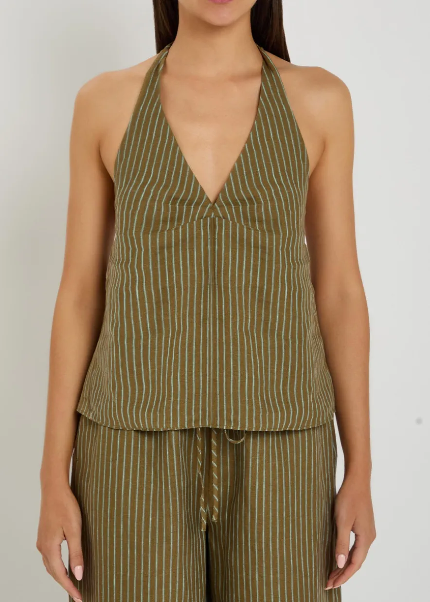 Corso striped linen top