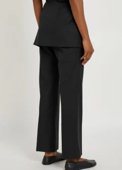 Cosette layered-effect wool-blend trousers