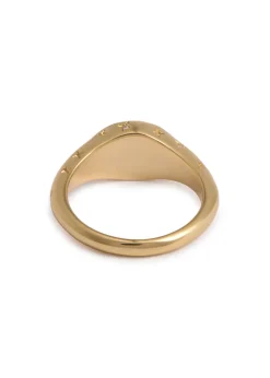 Cosmic 18kt gold-plated signet ring