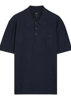 Cotton and cashmere-blend polo shirt