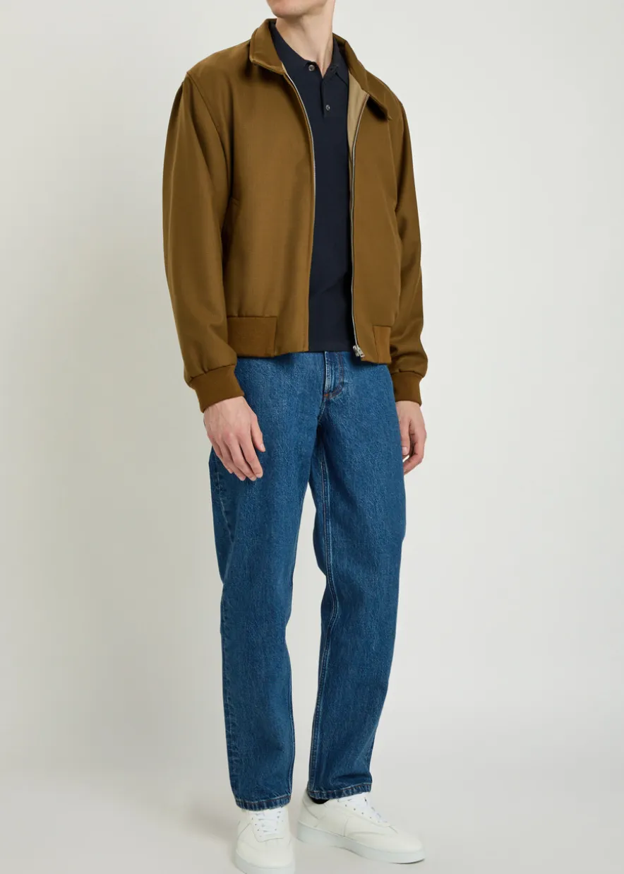 Cotton and cashmere-blend polo shirt