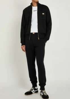 Cotton and cashmere-blend trousers