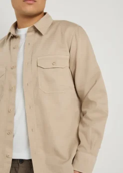 Cotton and linen-blend shirt