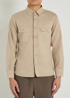 Cotton and linen-blend shirt