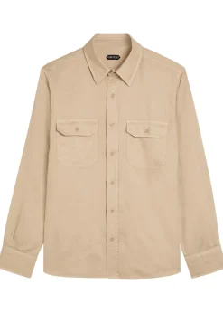 Cotton and linen-blend shirt