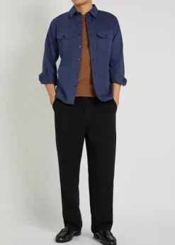 Cotton and linen-blend shirt