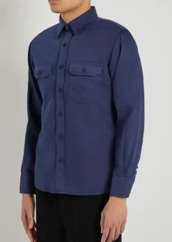 Cotton and linen-blend shirt