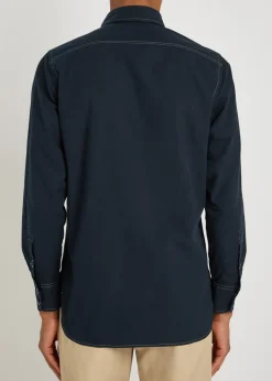 Cotton and linen-blend shirt