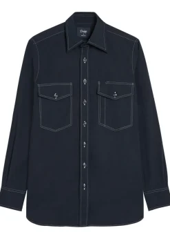Cotton and linen-blend shirt