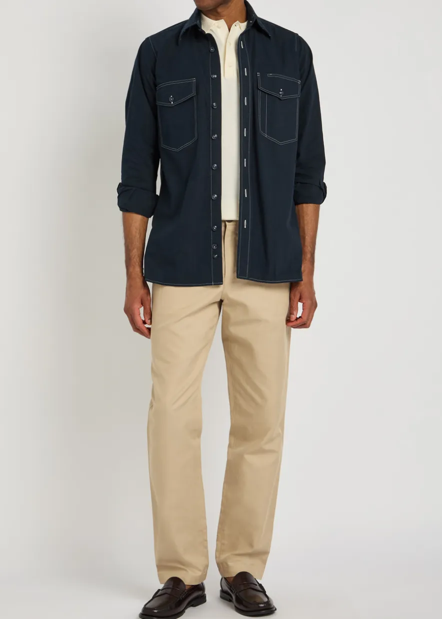 Cotton and linen-blend shirt