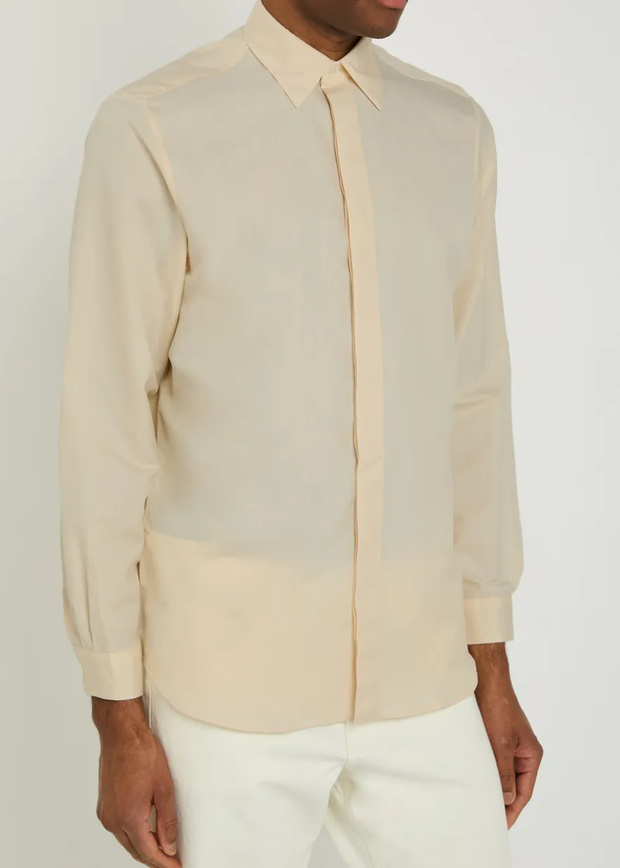 Cotton and silk-blend shirt